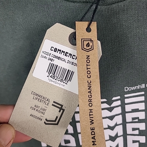 NWT COMMENCAL Men's Division Hoodie Dark Grey Sz L - Picture 6 of 7